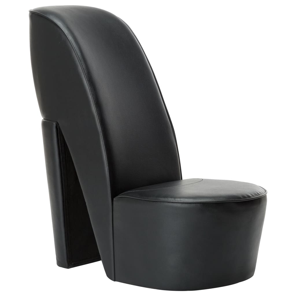 #2 - vidaXL stol højhælet sko-design kunstlæder sort