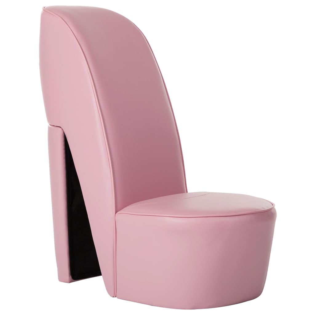 #3 - vidaXL stol højhælet sko-design kunstlæder pink