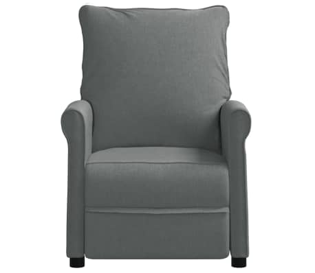 vidaXL Fauteuil inclinable Gris foncé Tissu