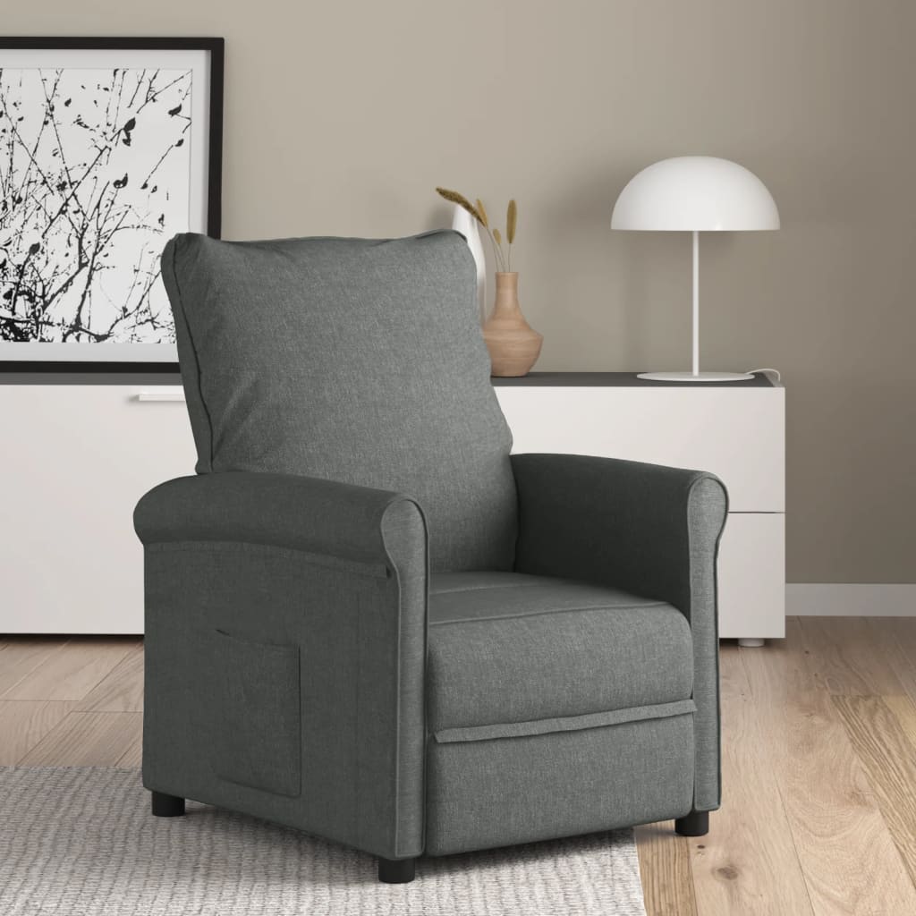 Fauteuil inclinable Gris foncé Tissu