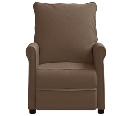 vidaXL Fauteuil inclinable Marron Tissu