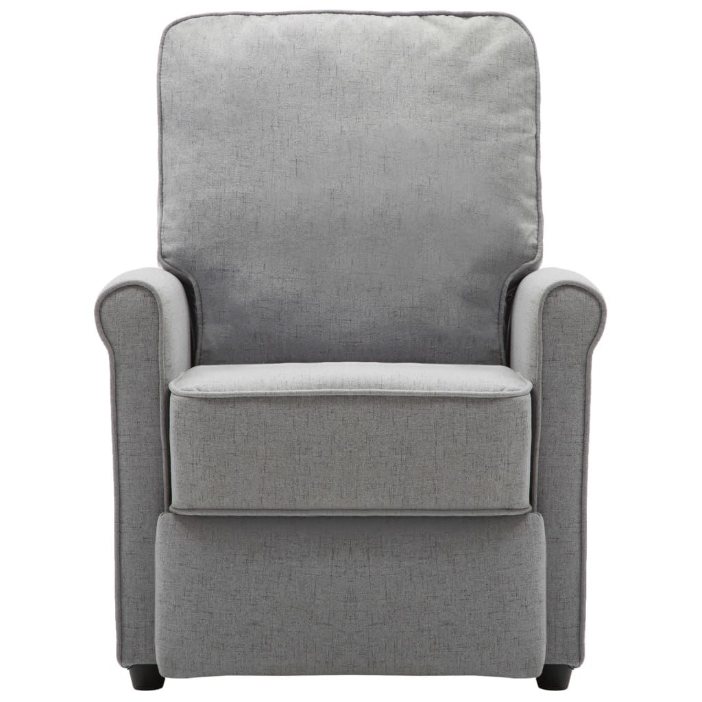 vidaXL Fauteuil de massage Gris clair Tissu