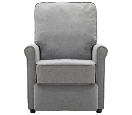 vidaXL Fauteuil de massage Gris clair Tissu