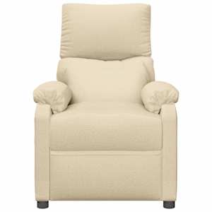 Polohovací křeslo krémové textil - obrázek 3
