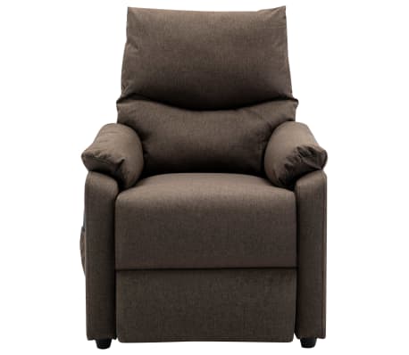 vidaXL Fauteuil de massage TV Marron Tissu vidaXL Fauteuil de massage TV Marron Tissu