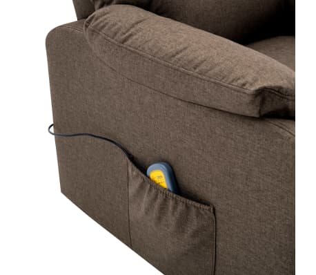 vidaXL Fauteuil de massage TV Marron Tissu vidaXL Fauteuil de massage TV Marron Tissu