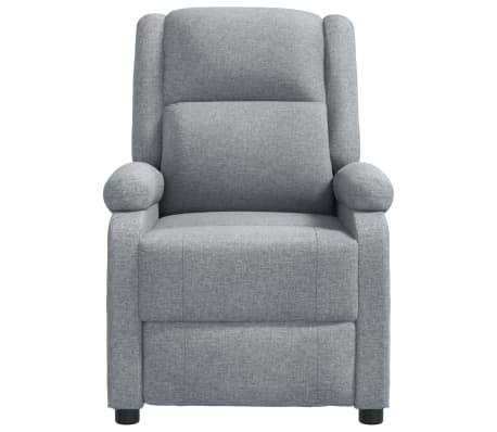 vidaXL Fauteuil de massage Gris clair Tissu