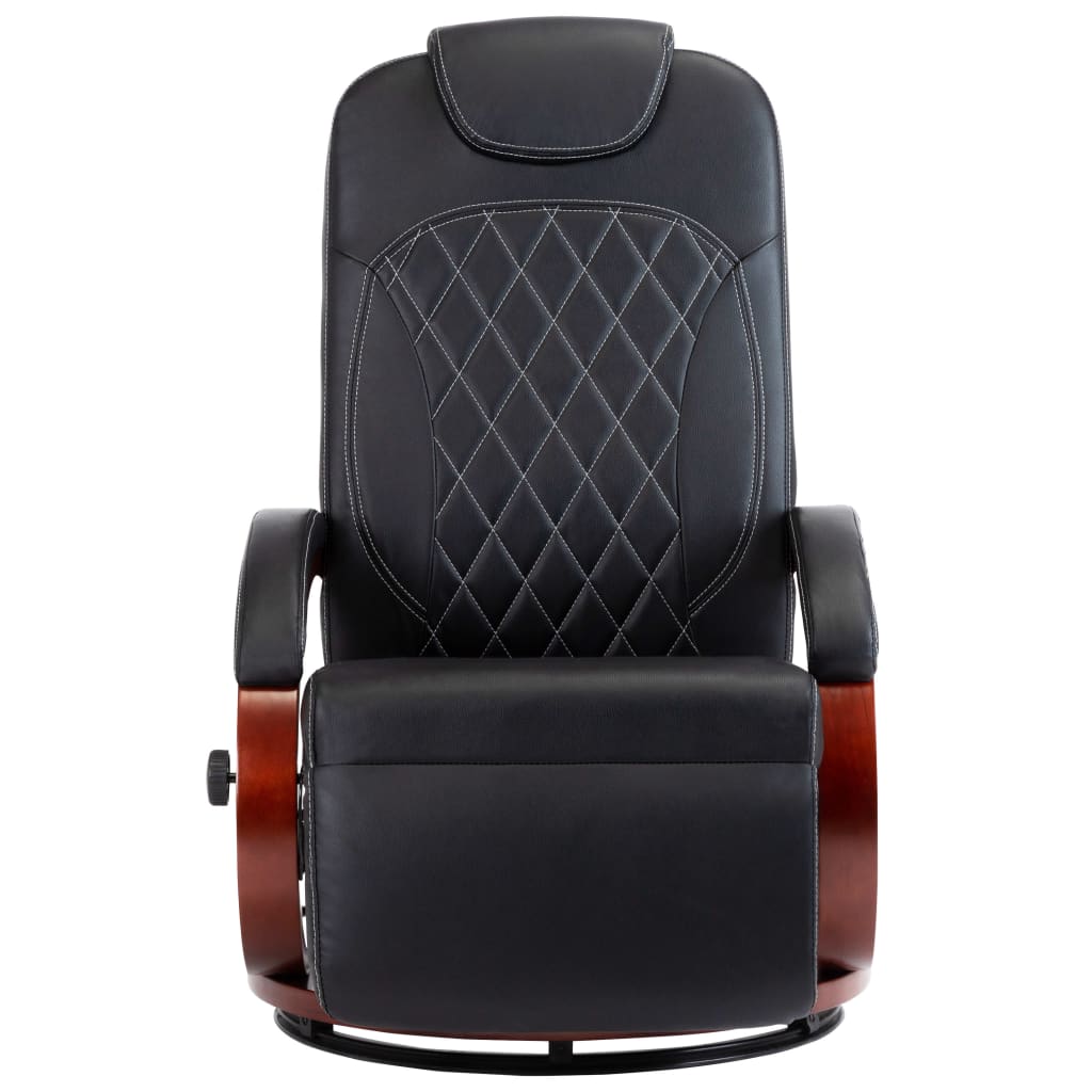 vidaXL Fauteuil inclinable TV Noir Similicuir