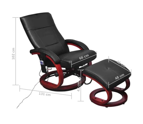 massage chair with footstool