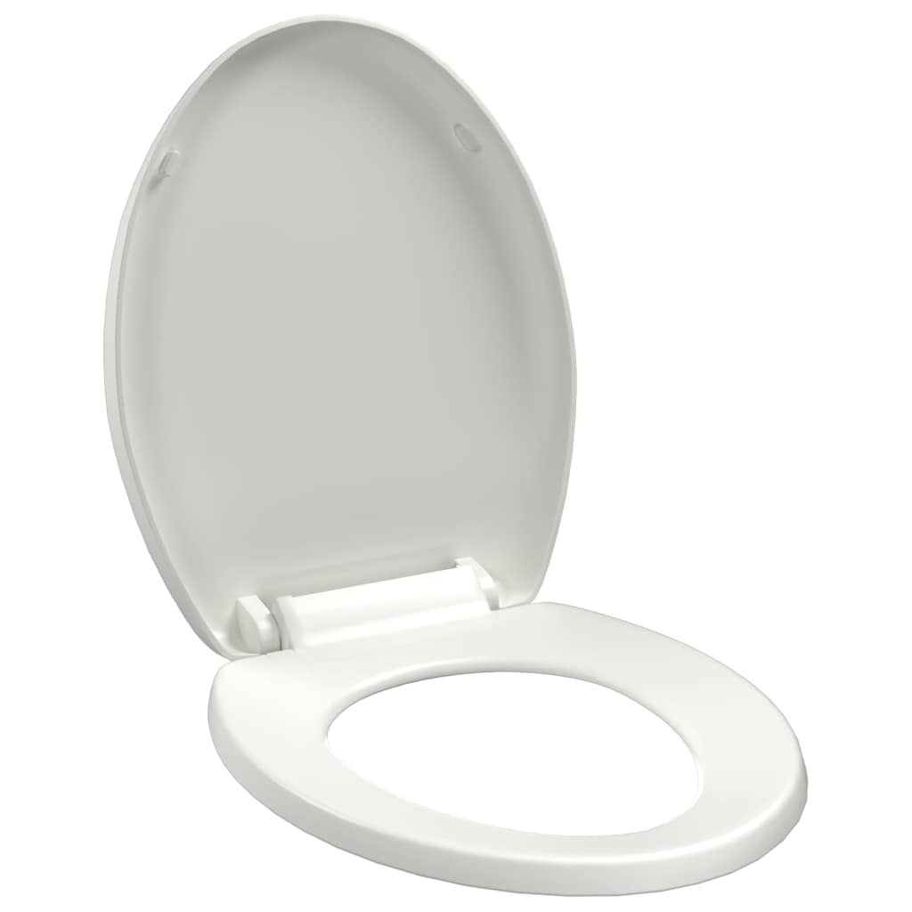vidaXL Toaletní sedátko pomalé sklápění rychloupínací bílé