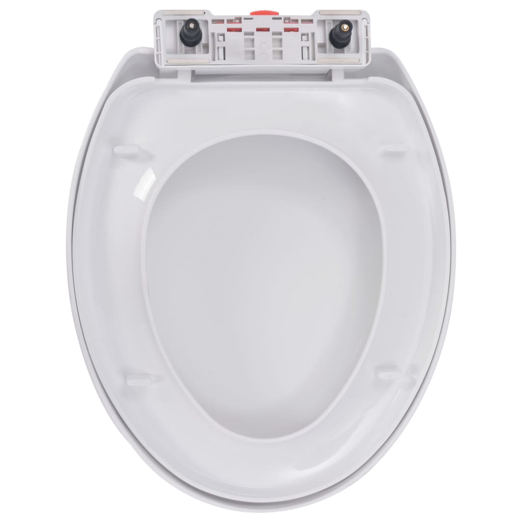 Fehér gyorsan szerelhető WC-ülőke lassan csukódó fedéllel 