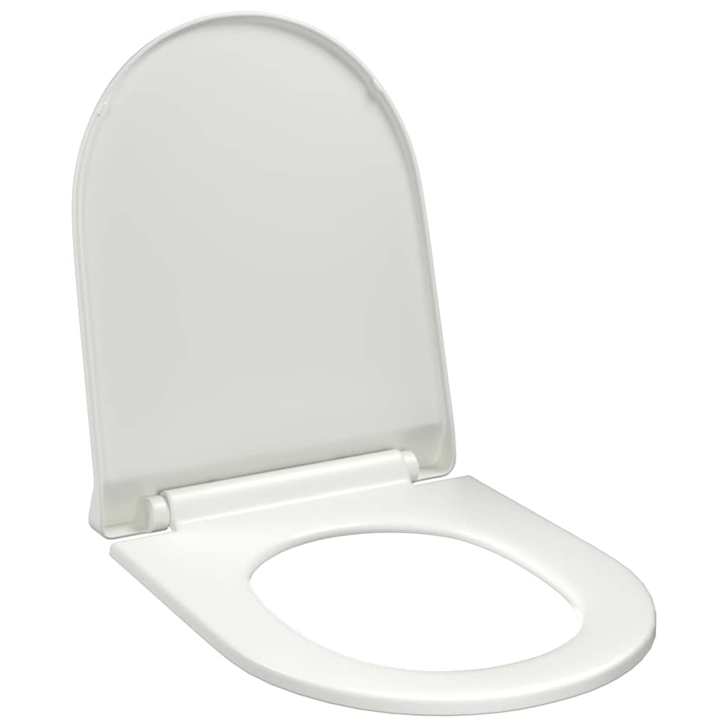 vidaXL Toaletní sedátko pomalé sklápění rychloupínací bílé