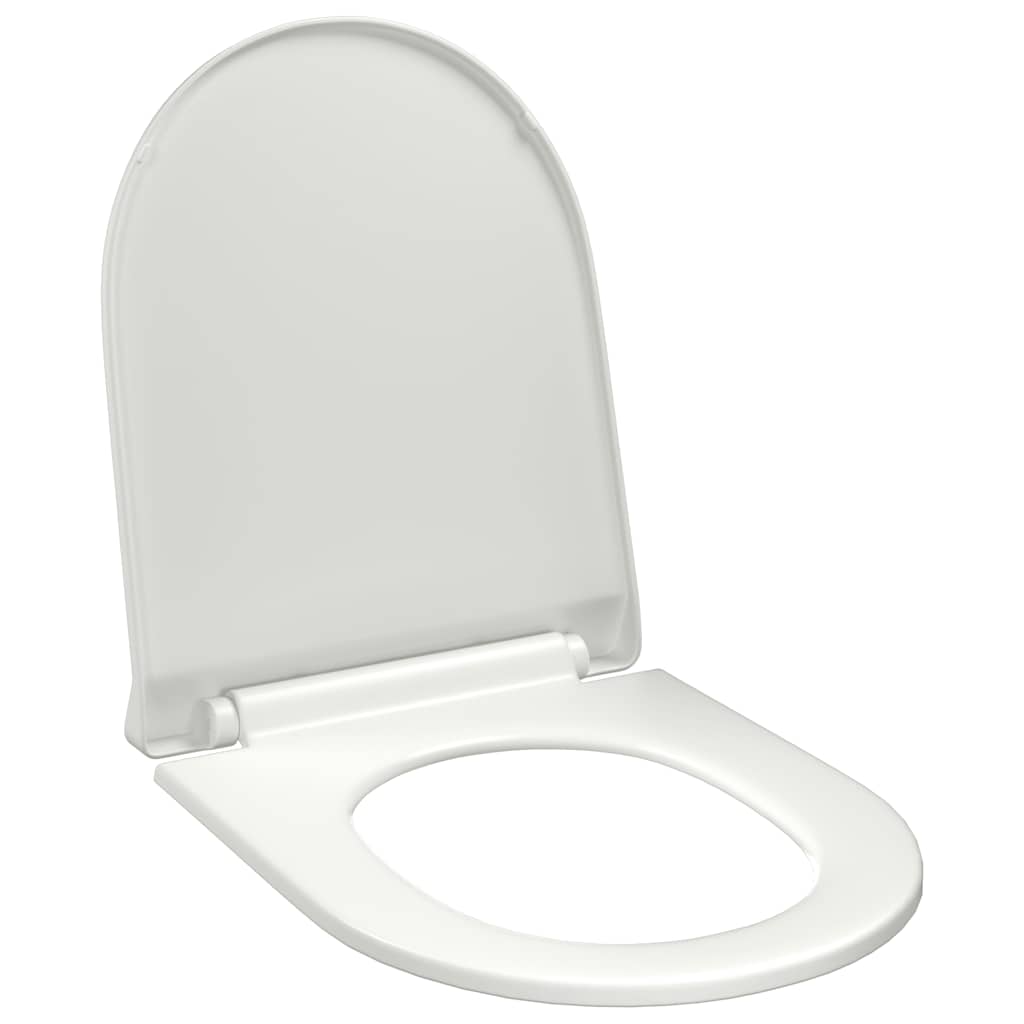 vidaXL Toaletní sedátko pomalé sklápění rychloupínací bílé