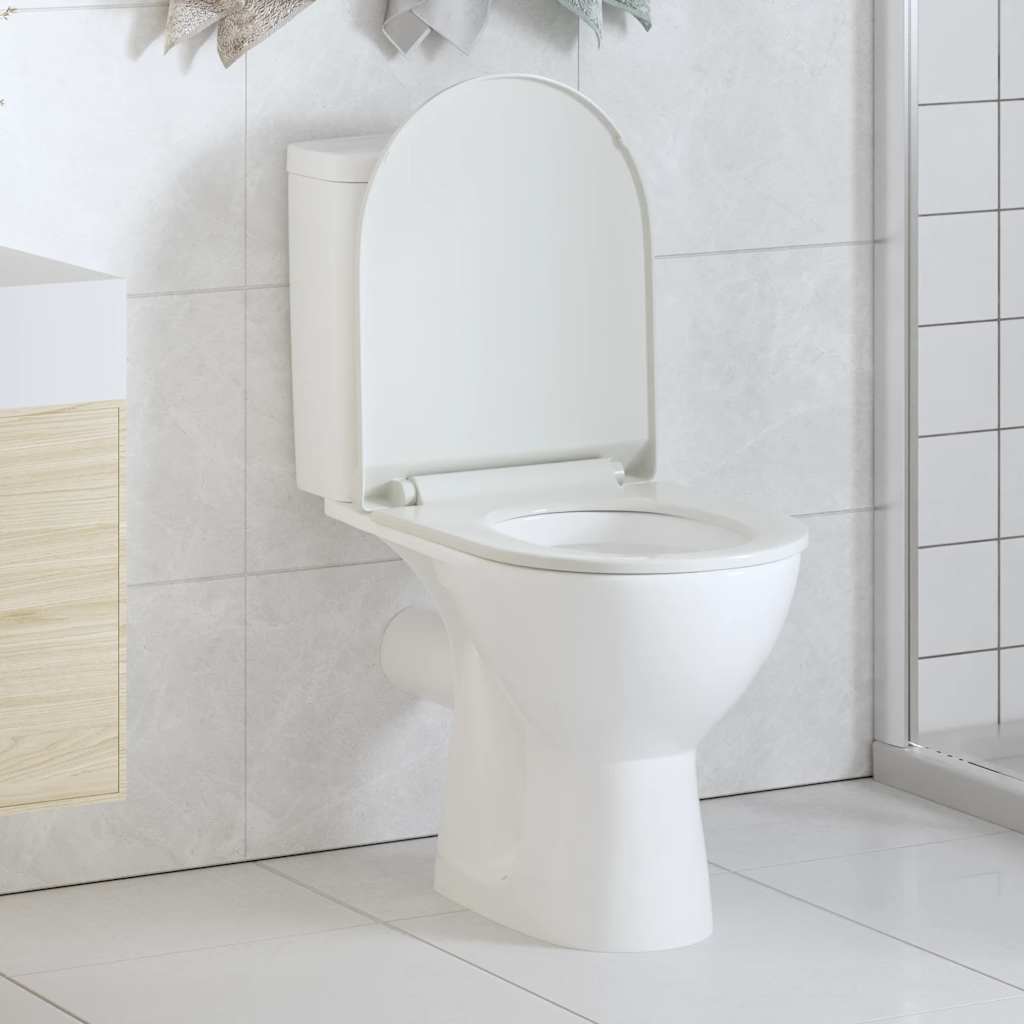 vidaXL Toilettensitz mit Absenkautomatik und Quick-Release-Design Weiß