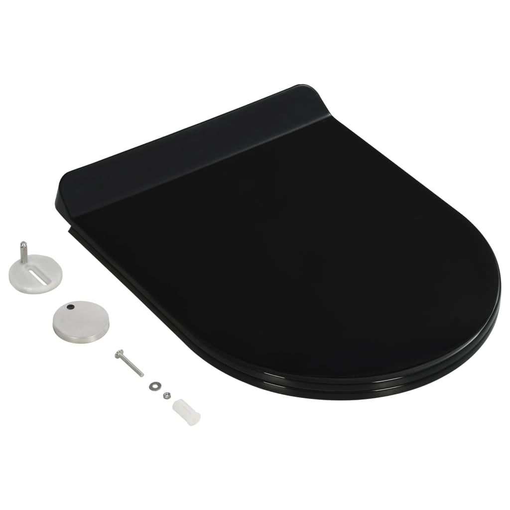 Thumbnail - vidaXL Toilettensitz mit Absenkautomatik und Quick-Release Schwarz