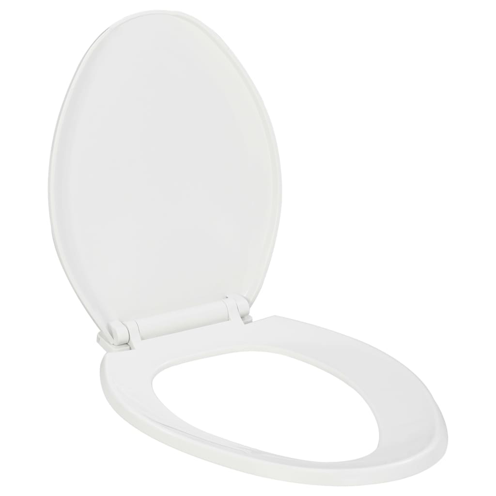 vidaXL Capac WC închidere silențioasă, eliberare rapidă, alb poza vidaxl.ro