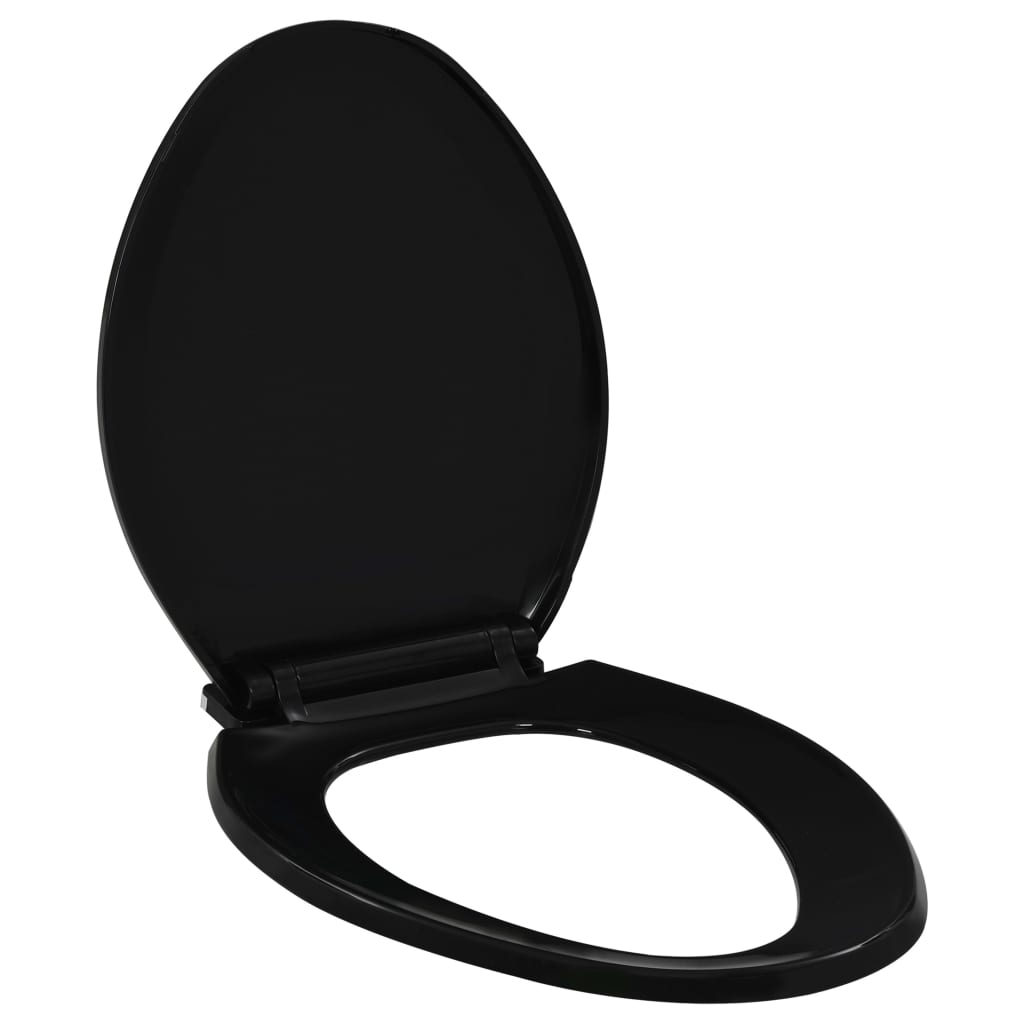 Petrashop  Toaletní sedátko pomalé sklápění rychloupínací černé