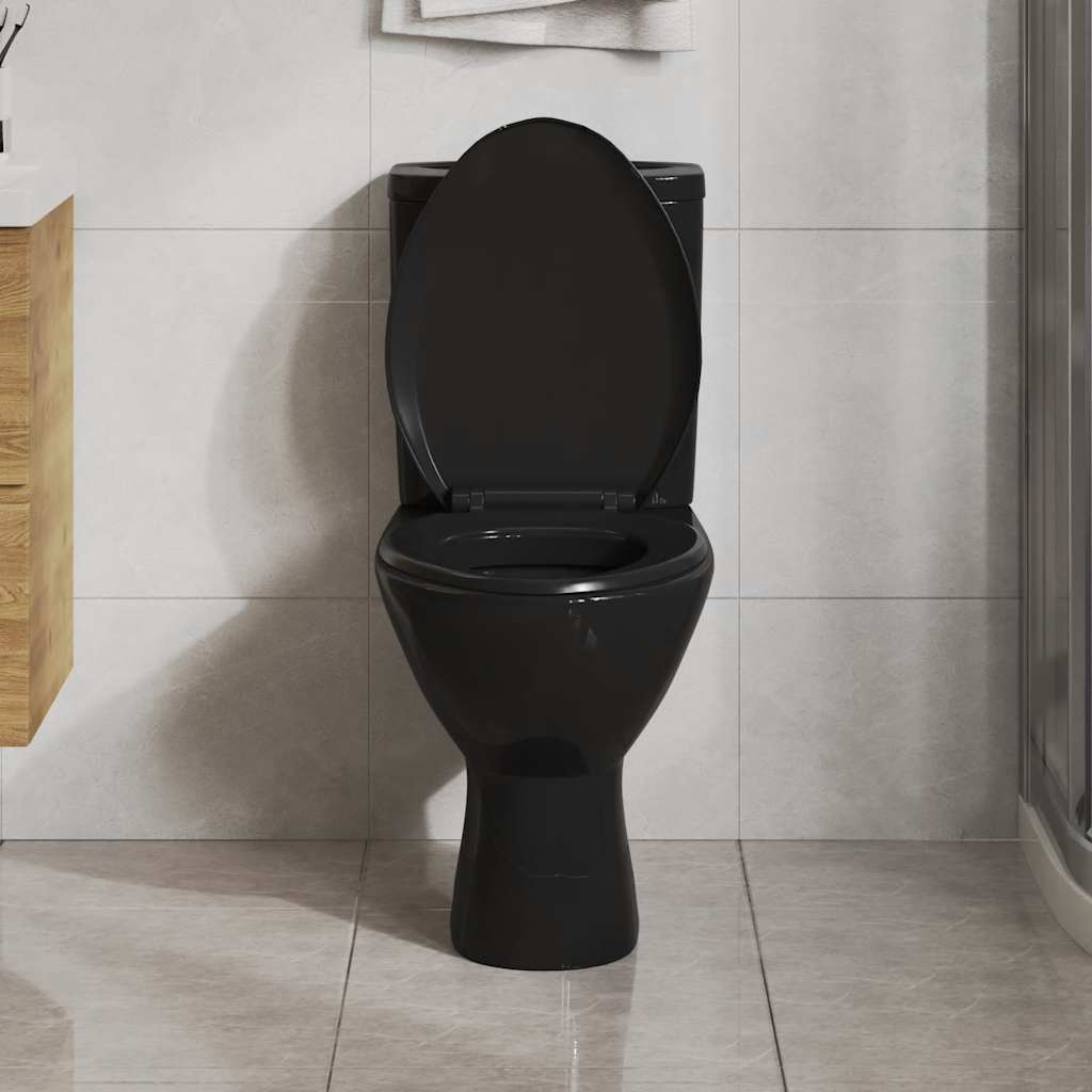 Thumbnail - vidaXL Toilettensitz mit Absenkautomatik und Quick-Release Schwarz