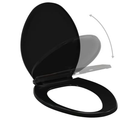 Black plastic toilet sale seat