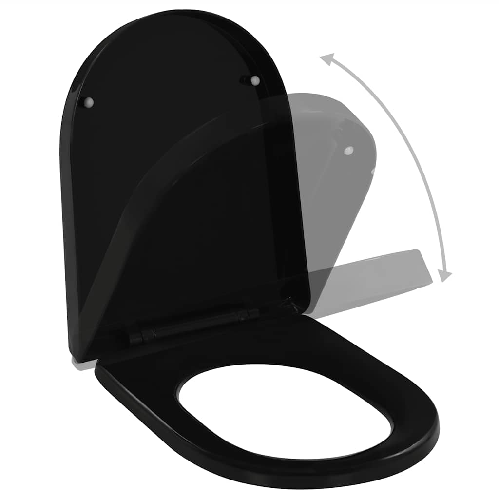 Thumbnail - vidaXL Toilettensitz mit Absenkautomatik und Quick-Release Schwarz