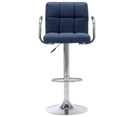 vidaXL Barová židle modrá textil
