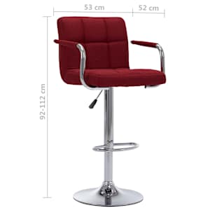 Barová židle vínová textil - obrázek 7