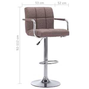 Barová židle taupe textil - obrázek 7