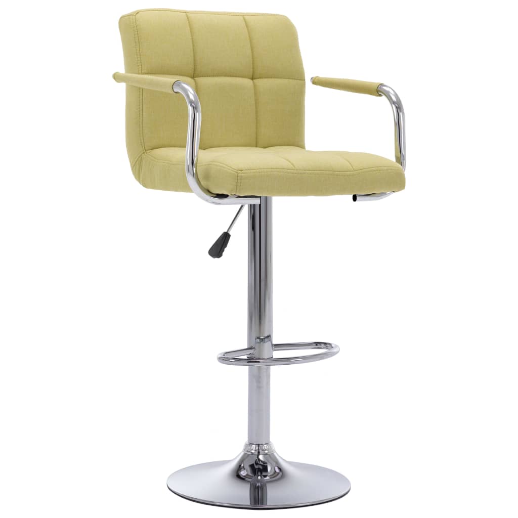 vidaXL Barstoelen 2 st stof groen afbeelding
