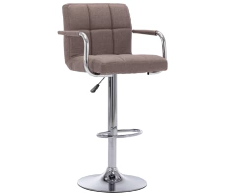 vidaXL Cadeiras de bar 2 pcs tecido cinzento-acastanhado