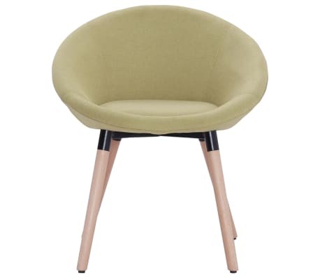 vidaXL Jedálenská stolička zelená látková