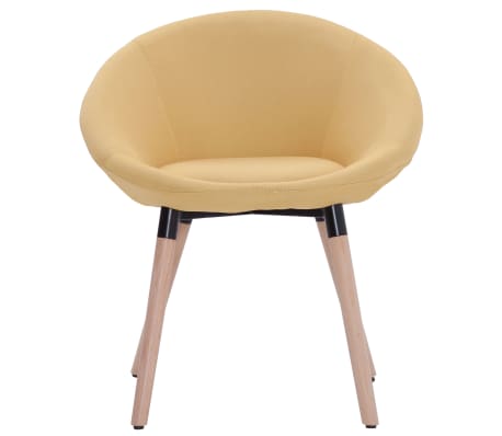 vidaXL Jídelní židle žlutá textil