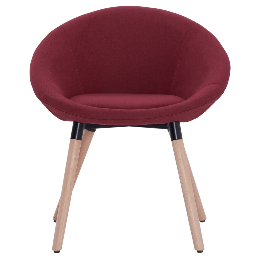 vidaXL Valgomojo kėdė, raudonojo vyno spalvos, audinys