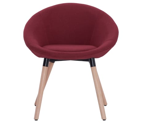 vidaXL Chaise de salle à manger Rouge bordeaux Tissu