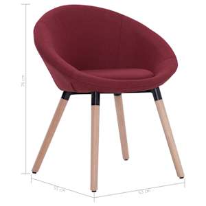 Jídelní židle vínová textil - obrázek 6
