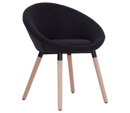 vidaXL Eetkamerstoelen 2 st stof zwart