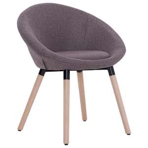 Jídelní židle 2 ks taupe textil - obrázek 3