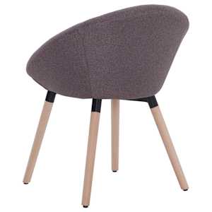 Jídelní židle 2 ks taupe textil - obrázek 6