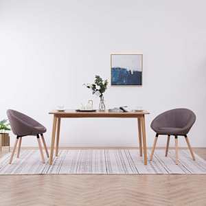 Jídelní židle 2 ks taupe textil