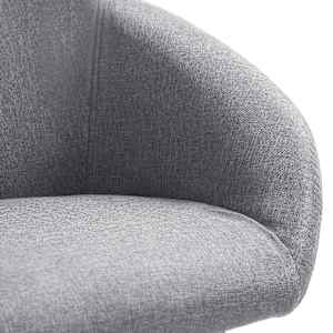 Jídelní židle světle šedá textil - obrázek 5