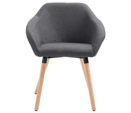 vidaXL Dining Chair Dark Grey Fabric