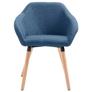 Jídelní židle modrá textil - obrázek 2