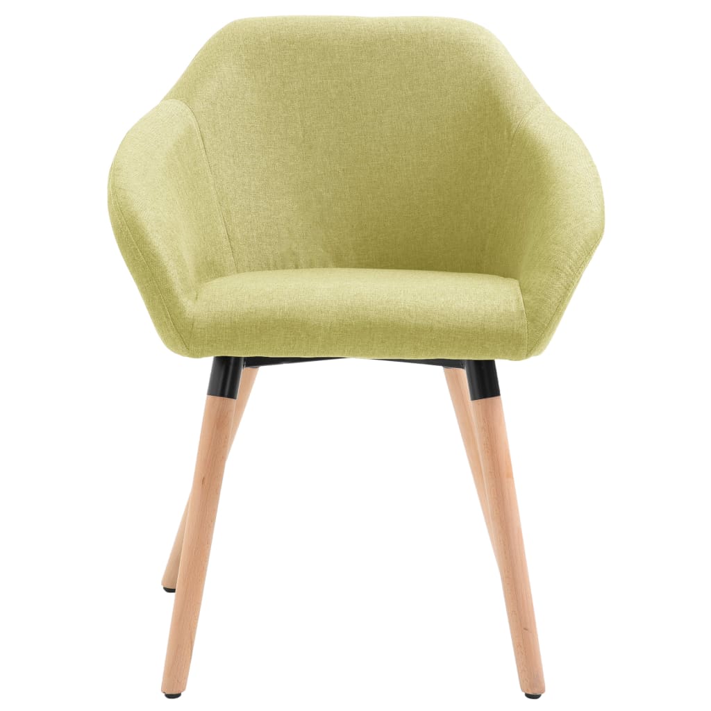 vidaXL Chaise de salle à manger Vert Tissu