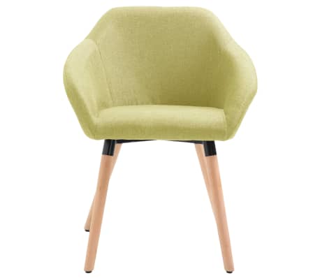 vidaXL Valgomojo kėdė, žalios spalvos, audinys