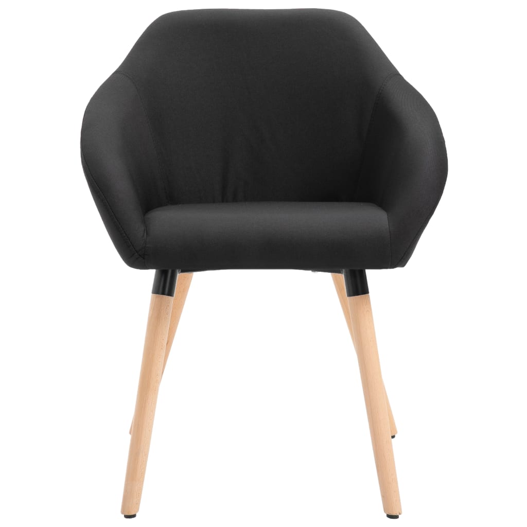 vidaXL Krzesło do jadalni, czarne, tapicerowane tkaniną