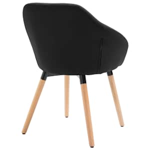 Jídelní židle černá textil - obrázek 4