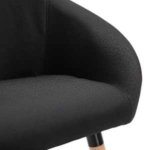 Jídelní židle černá textil - obrázek 5