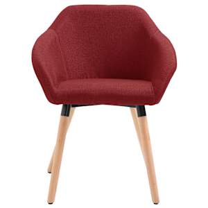 vidaXL Valgomojo kėdė, raudonos spalvos, audinys