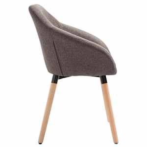 Jídelní židle taupe textil - obrázek 3