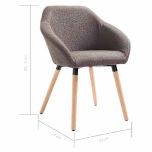 Jídelní židle taupe textil - obrázek 6