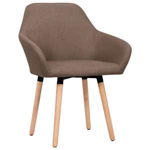 Jídelní židle 2 ks hnědé textil - obrázek 2